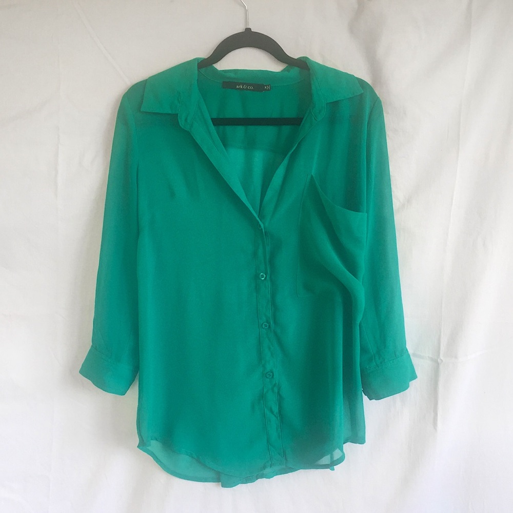 Chiffon button-up blouse